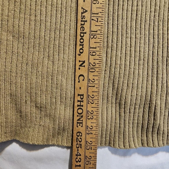 Venue Ribbed Sweater With Faux Fur Front Full Zip Cardigan Size Large Y2K Tan - Picture 14 of 15